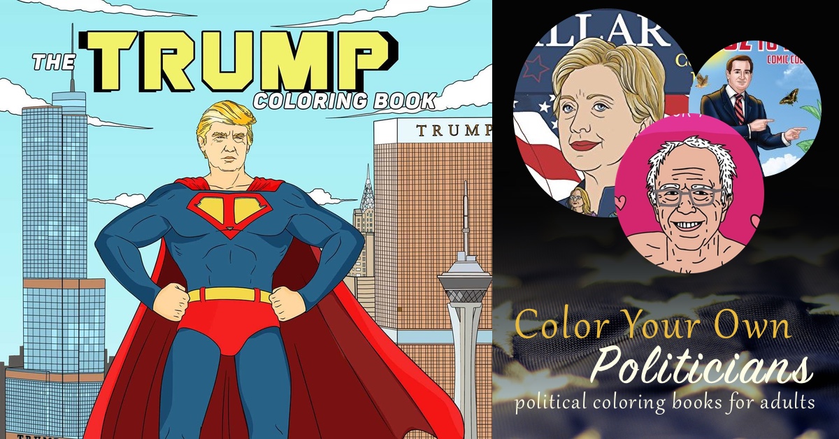 Trump Superman Coloring Book : Anti Trump Coloring Etsy