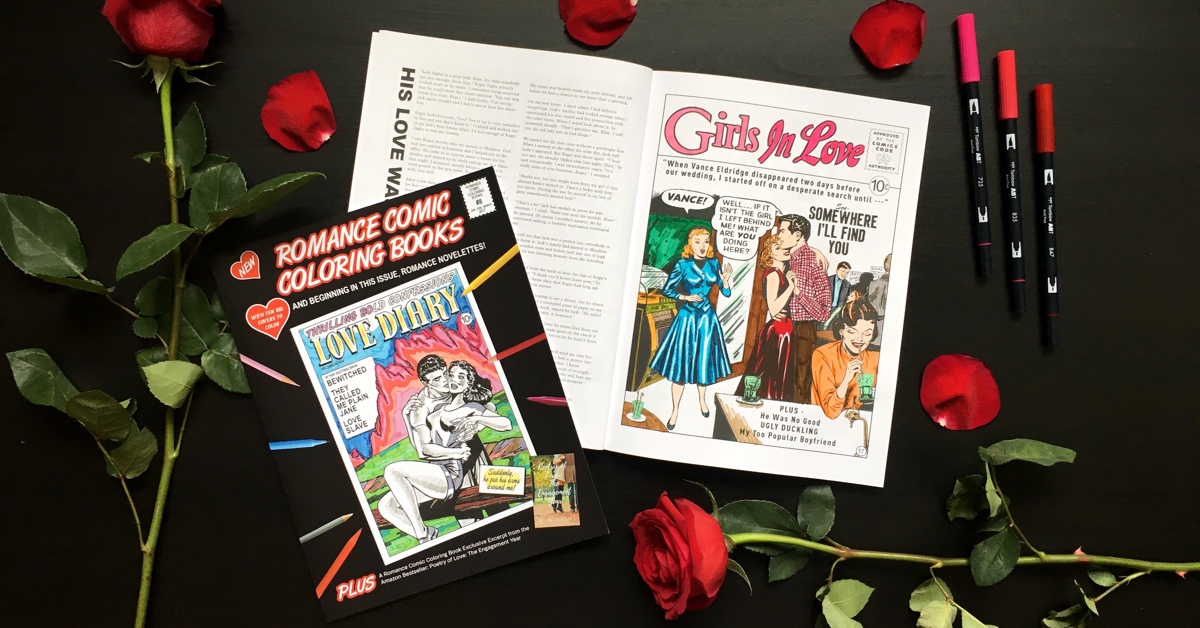 Romance Comic Coloring Book 8 Review & Giveaway